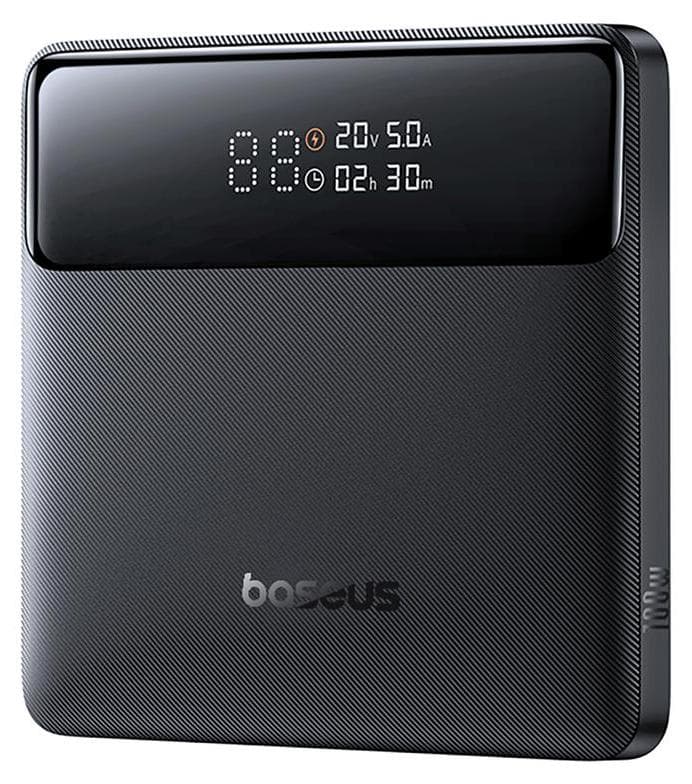 Външна батерия с два USB-A и два USB-C изходи и технология за бързо зареждане - Baseus Blade H1 Digital Display Power Bank 100W 20000 mAh (P10021604123-00) (черен)