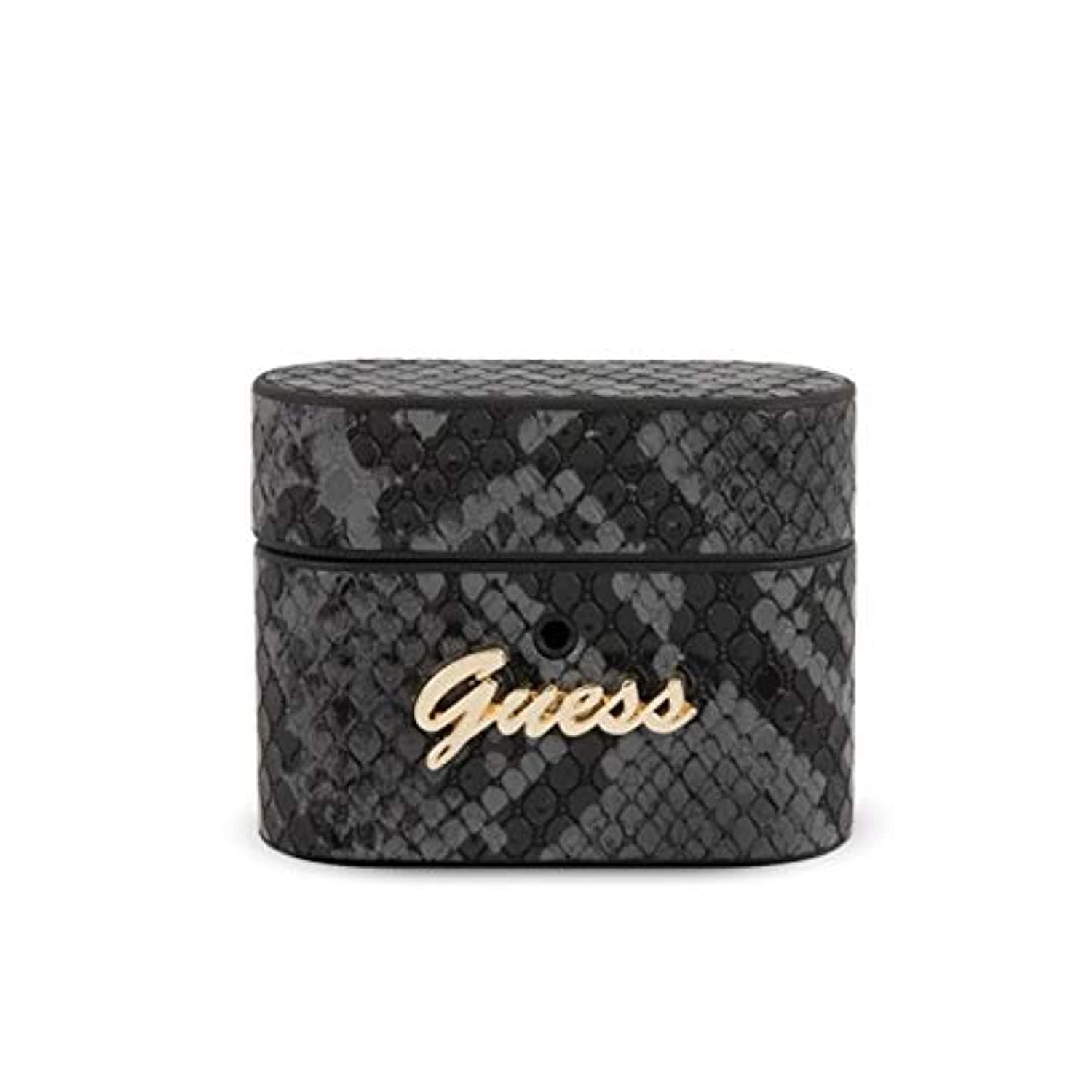 Защитен калъф Guess Python Collection за Apple Airpods Pro, черен