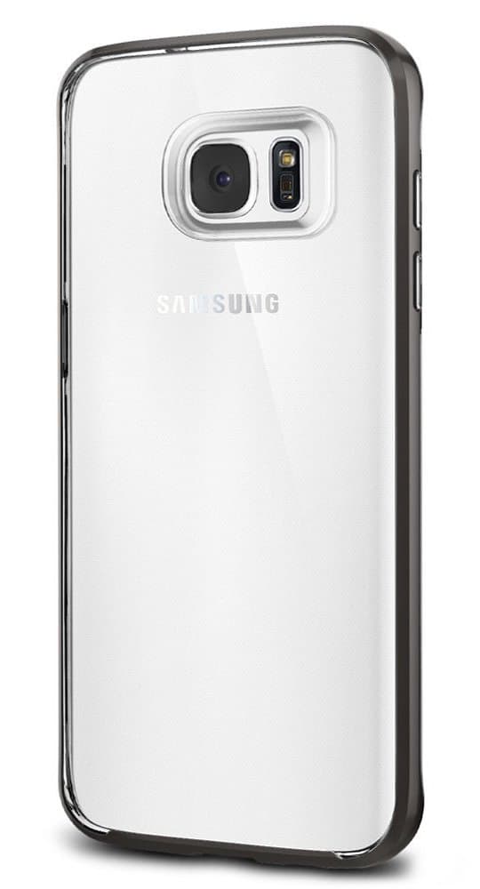 Хибриден кейс с висока степен на защита за Samsung Galaxy S7 Edge - Spigen Neo Hybrid Case Crystal (прозрачен-тъмносив)