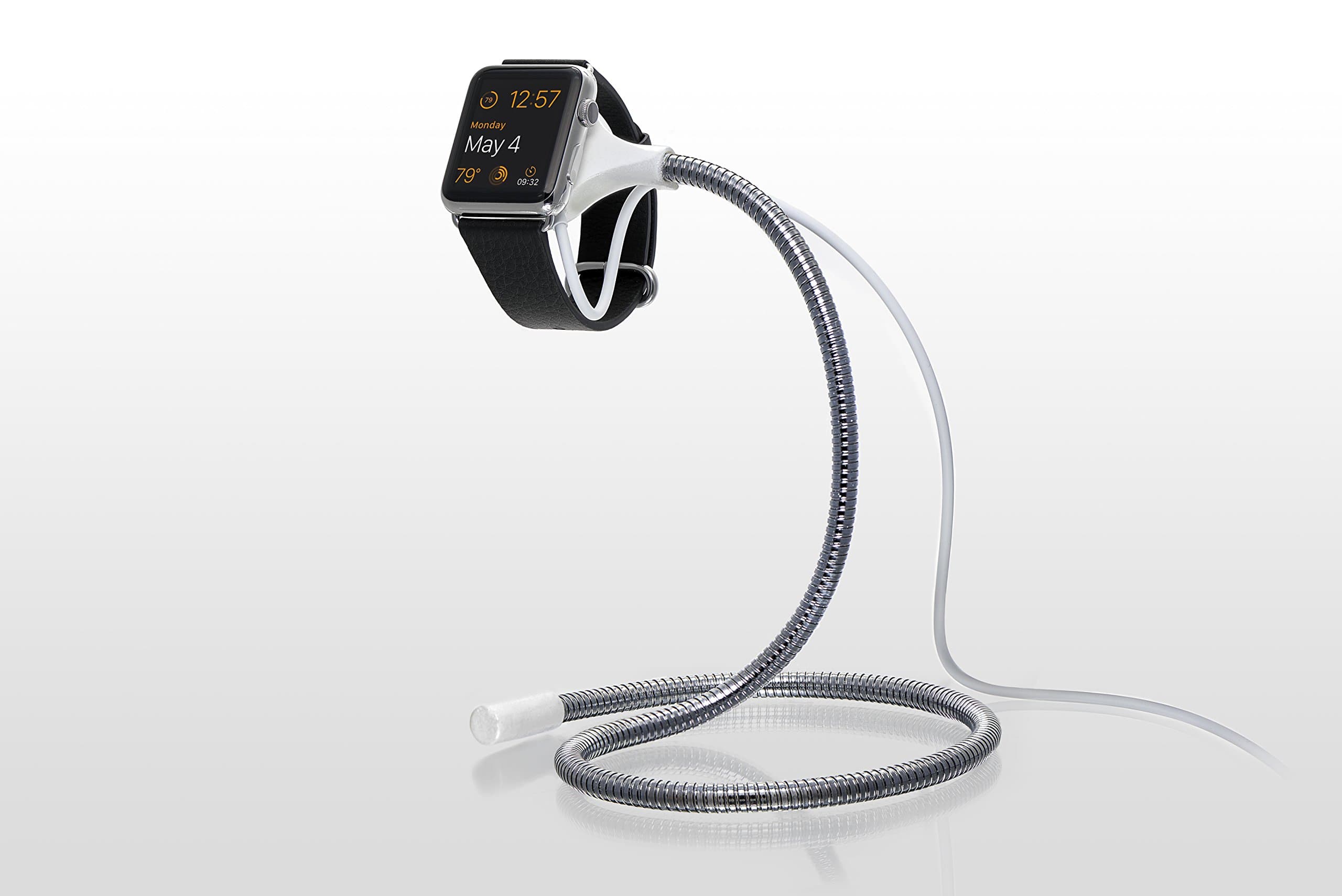Стоманена поставка във формата на кабел (с щипки за кола) и док станция за Apple Watch - Fuse Chicken Bobine Watch