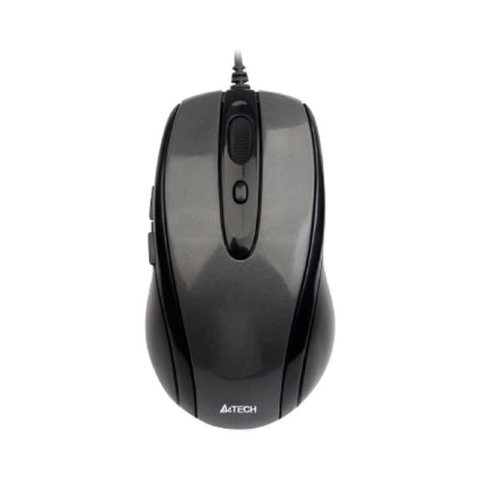 Мишка A4tech N-708X, подходяща за всякаква повърхност, черна, 1600 dpi, USB