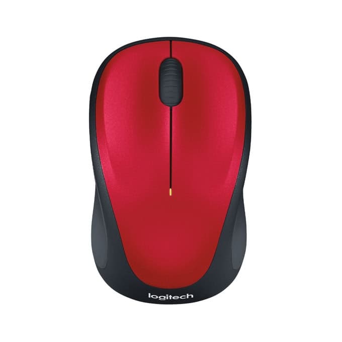 Мишка Logitech M235, оптична (1000 dpi), USB, червена