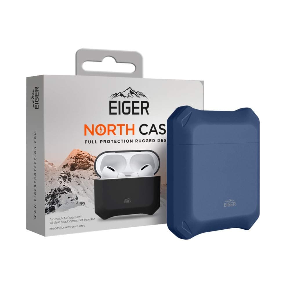 Защитен калъф Eiger North за Apple Airpods / Apple Airpods 2, удароустойчив, син