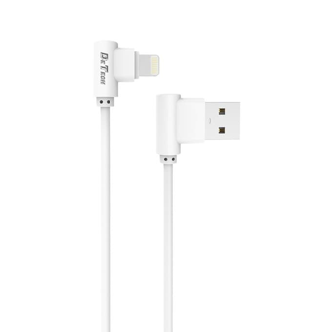 Кабел DeTech DE-21i, от USB-A(м) към Lightning(м), 1.0м, бял