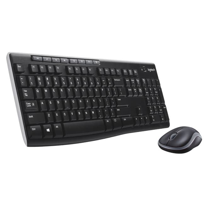 Комплект клавиатура и мишка Logitech MK270, безжични, черни, без кирилизация, USB