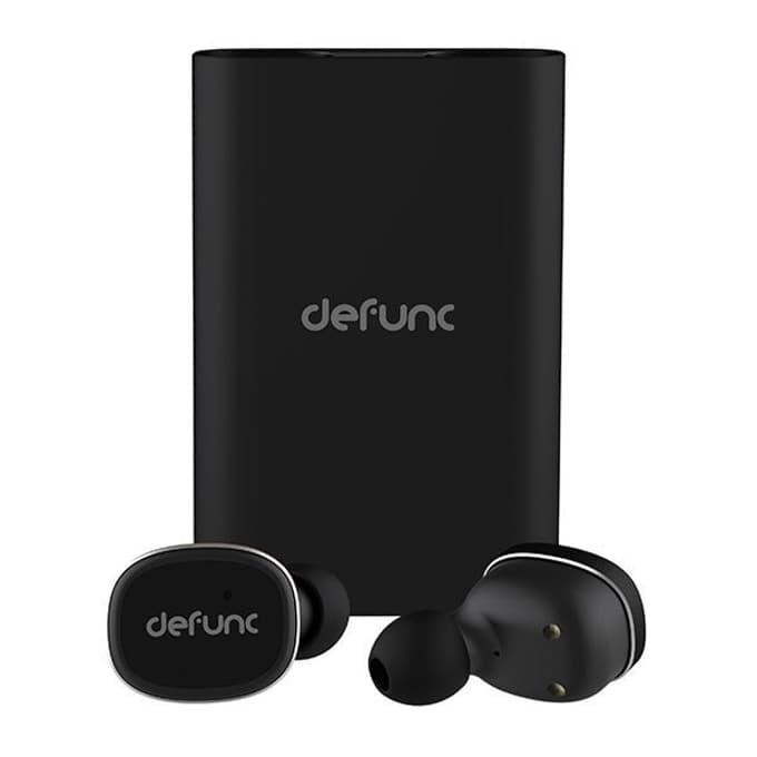 Слушалки Defunc TRUE + Powerbank, Bluetooth версия 5, черни, време на слушане 3ч, 2100mAh батерия на банката, черни