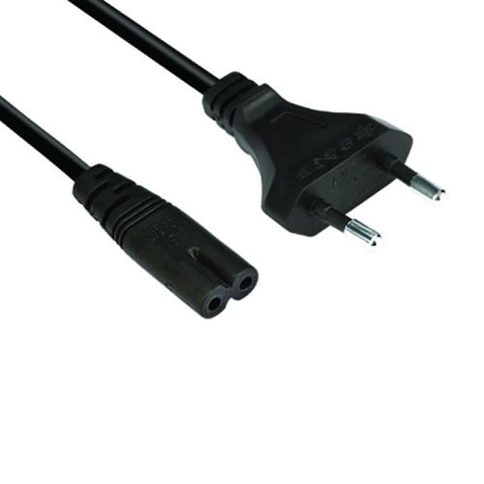 Захранващ кабел VCom CE023-1.8m-0.75mm2, от Schuko(м) към IEC320 C7(м), 1.8m