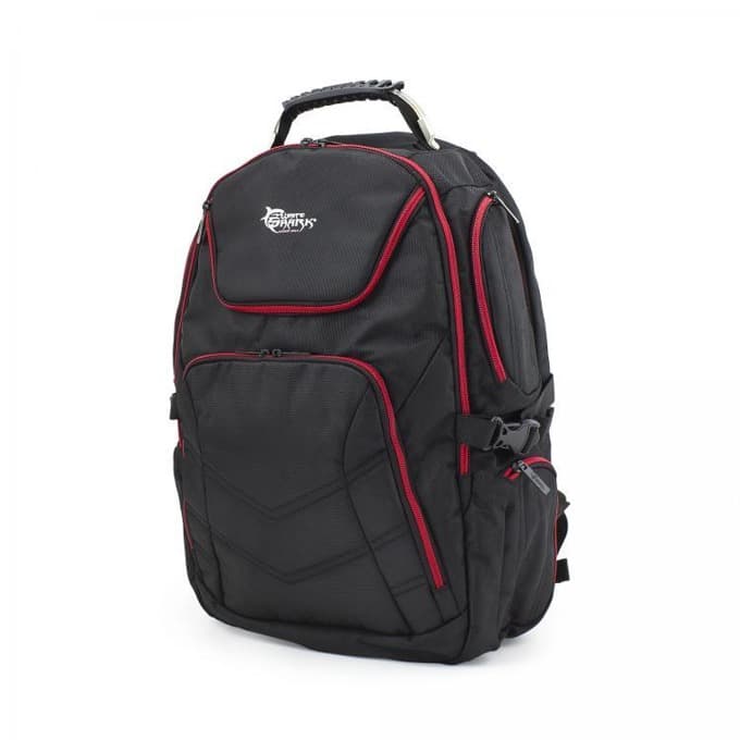 Раница за лаптоп White Shark Dark Nomad, до 17.3" (43.94 cm), черна/червена