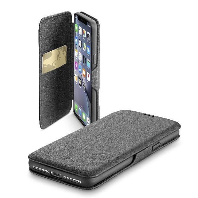 Калъф за iPhone Xs Max, синтетична кожа, Cellularline Book Clutch, черен