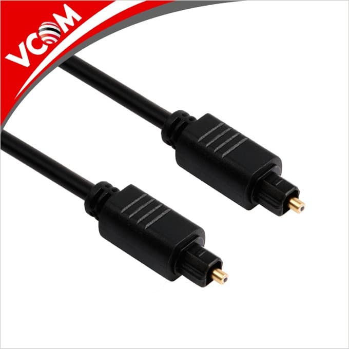 Оптичен кабел VCom CV905-3m, от Toslink(м) към Toslink(м), 3m, черен
