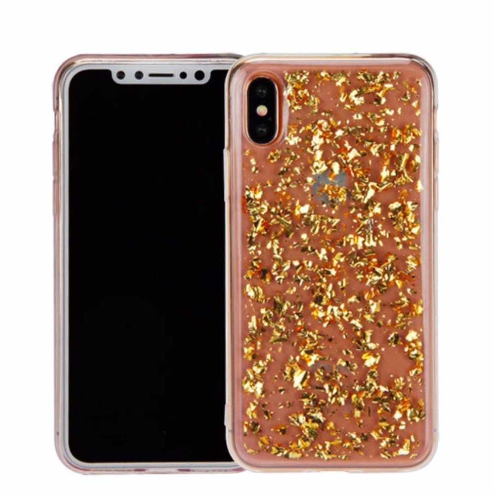 Силиконов (TPU) калъф za за iPhone XS, iPhone X - Redneck TPU Mydas Case (прозрачен-златист)