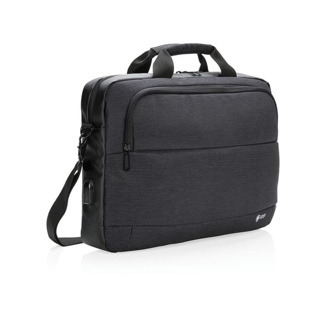 Чанта за лаптоп Swiss Peak, до 15" (38.10 cm), включен USB порт, черна