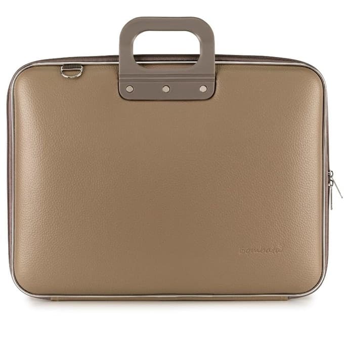 Чанта за лаптоп Bombata Maxibombata Taupe, до 17" (43.18 cm), с дръжка, кафява