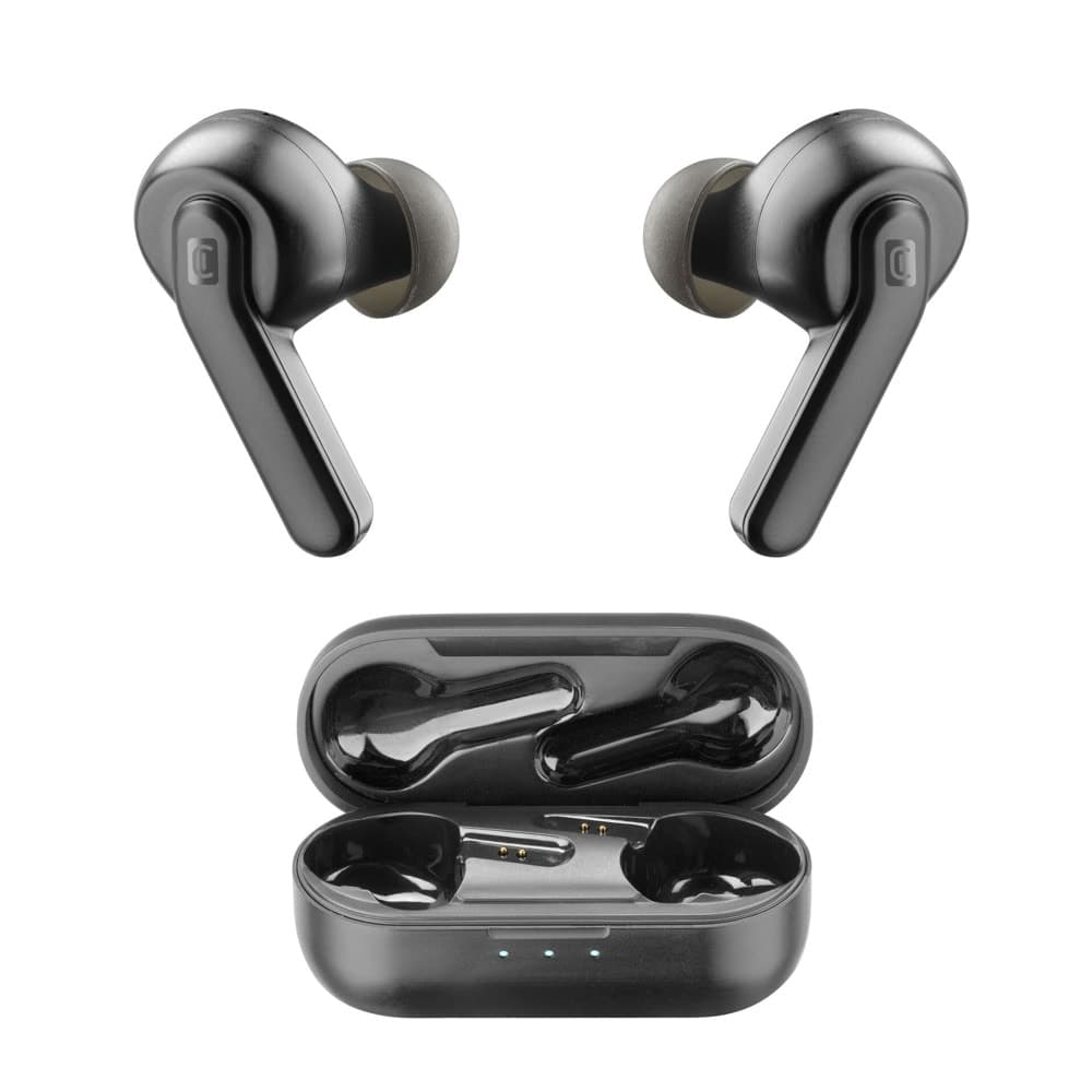 Слушалки Cellularline Sheer, безжични, микрофон, Bluetooth, до 7 часа време за работа, ANC, черни
