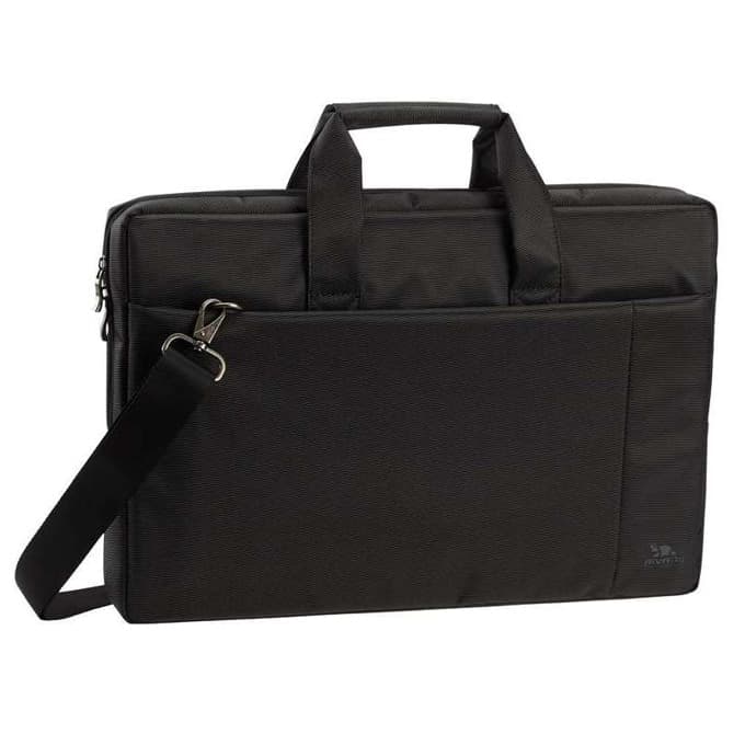 Чанта за лаптоп Rivacase 8251 BL, до 17" (43.18cm), подплатени дръжки и една подвижна регулируема презрамка, черна