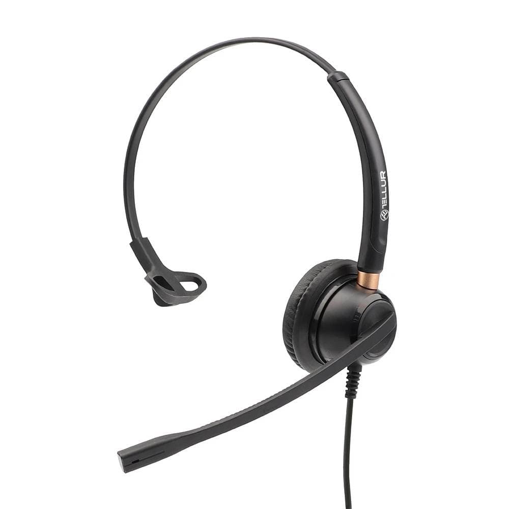 Слушалки Tellur Voice 510N Mono QD (TLL411003), микрофон, USB, QD, 28mm говорители, черни