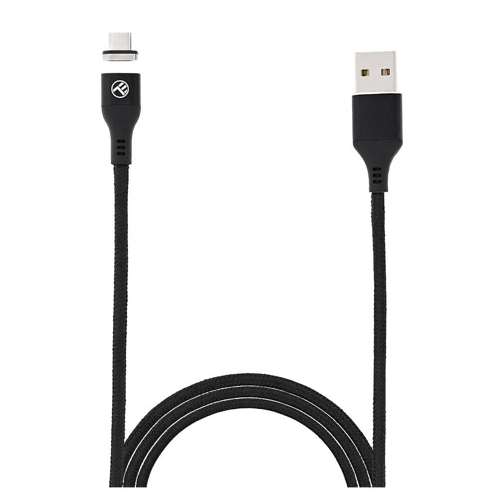 Кабел Tellur TLL155383, от USB A(м) към USB Micro B(м), 1m, черен, магнитен