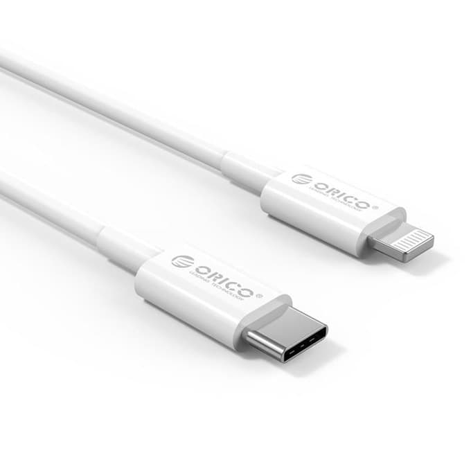 Кабел Orico CL01-10-WH, от USB Type-C(м) към Lightning(м), 1m, бял