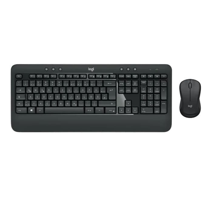 Комплект клавиатура и мишка Logitech MK540 Advanced Deutsch Qwertz (920-008675), безжични, USB (клавиатура)/Bluetooth 4.0 (мишка), немска подредба на клавиатурата, черни