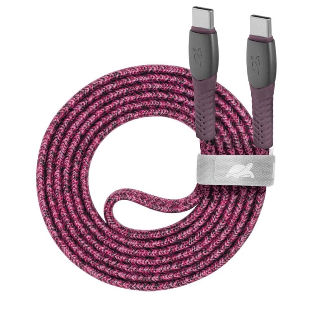 Кабел Rivacase PS6105RD12, от USB C(м) към USB C(м), 1.2m, червен