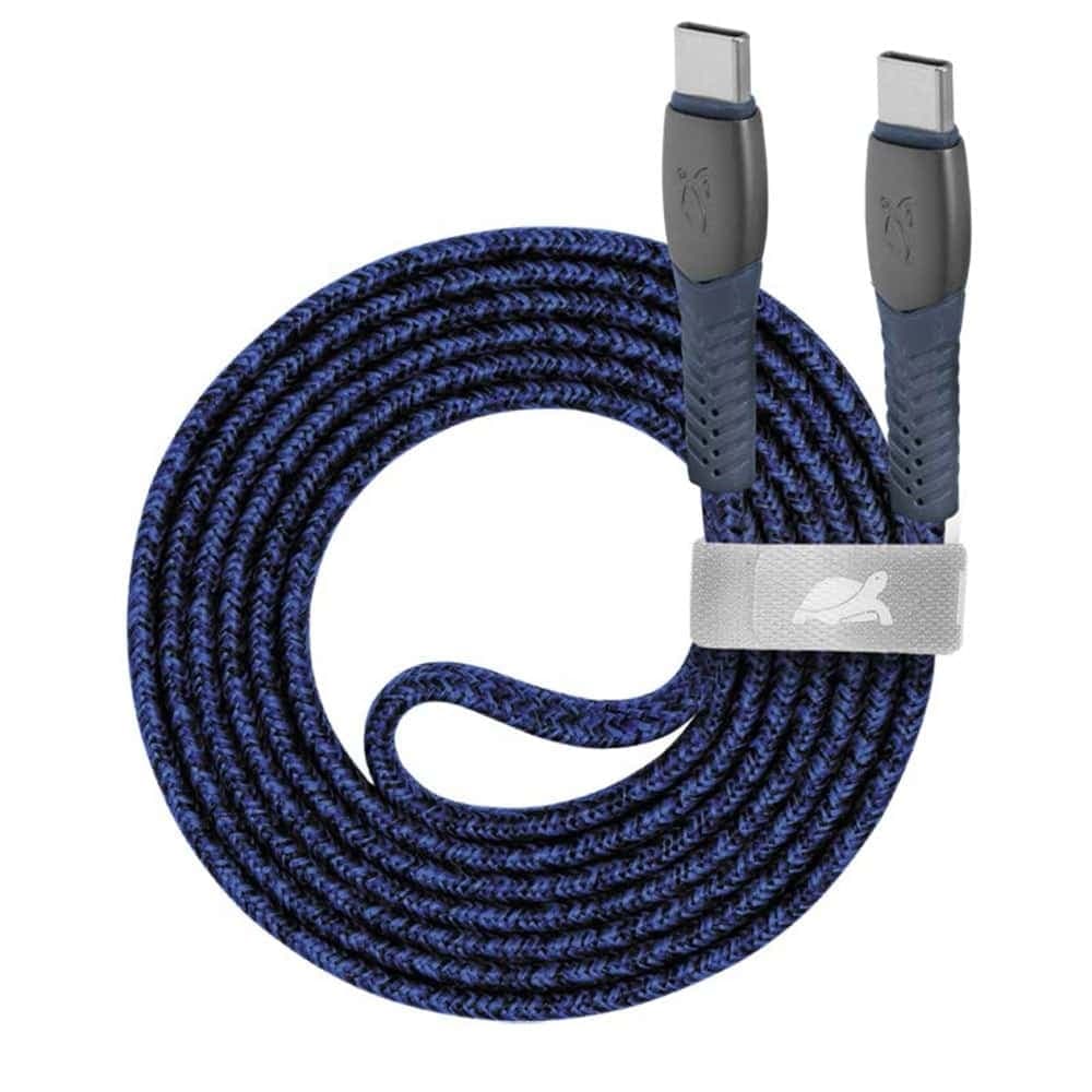 Кабел Rivacase PS6105BL12, от USB C(м) към USB C(м), 1.2m, син