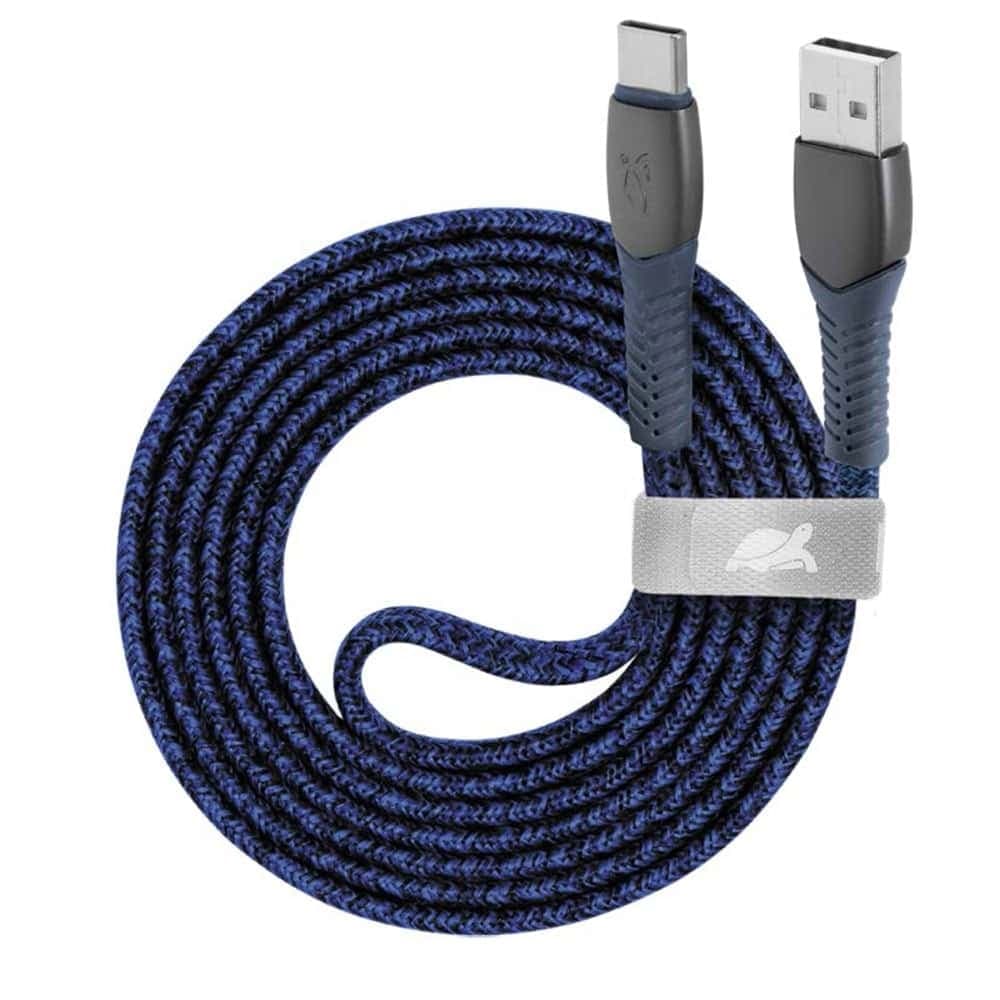 Кабел Rivacase PS6102BL12, от USB A(м) към USB C(м), 1.2m, син