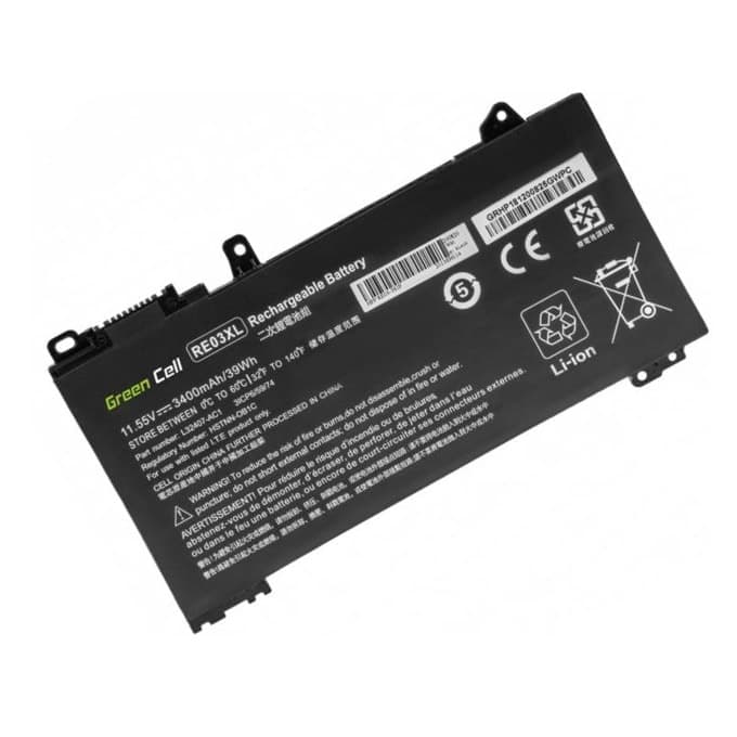 Батерия (заместител) за лаптоп HP PROBOOK 430 G6 440 G6 450 G6 RE03XL, 11.55V, 39Wh-45Wh