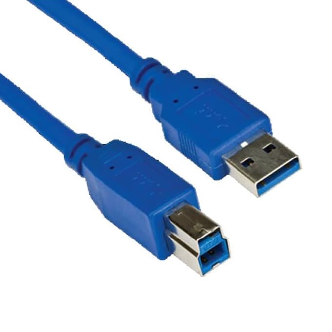 Кабел VCom CU301-1.8m, от USB A(м) към USB B(м), 1.8m, син