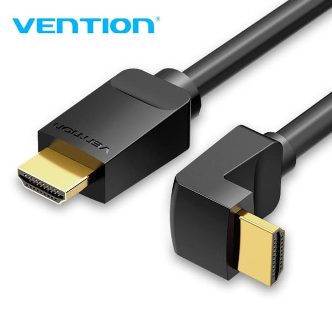 Кабел Vention AARBH, от HDMI(м) към HDMI(м), 2м, черен, 4K 2160p@60FPS (3840x2160), 18 Gb/s