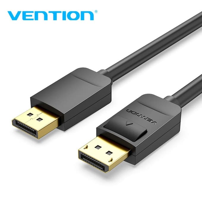 Кабел Vention HACBF, от DisplayPort(м) към DisplayPort(м), 1м, черен, 4K 2160p@60FPS, позлатени конектори