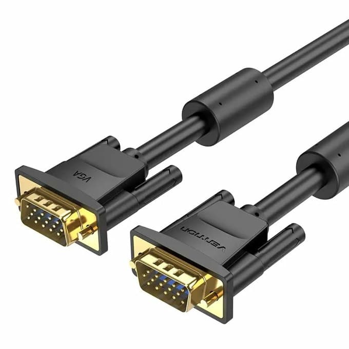 Кабел Vention DAEBF, от VGA(м) към VGA(м), 1m, черен, позлатени конектори