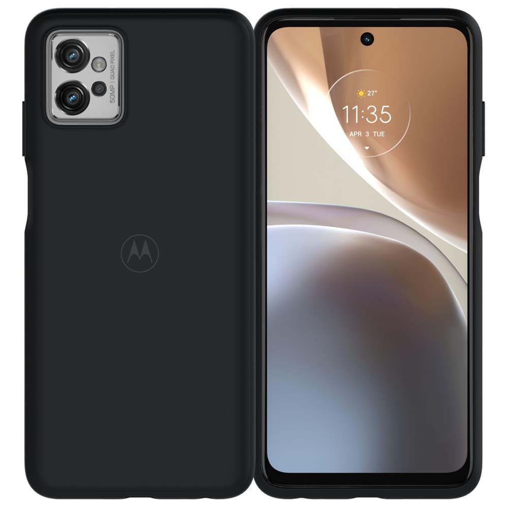 Калъф за Motorola Moto G32, полиуретанов (мек), Motorola G32-SC-SFT-BK, черен