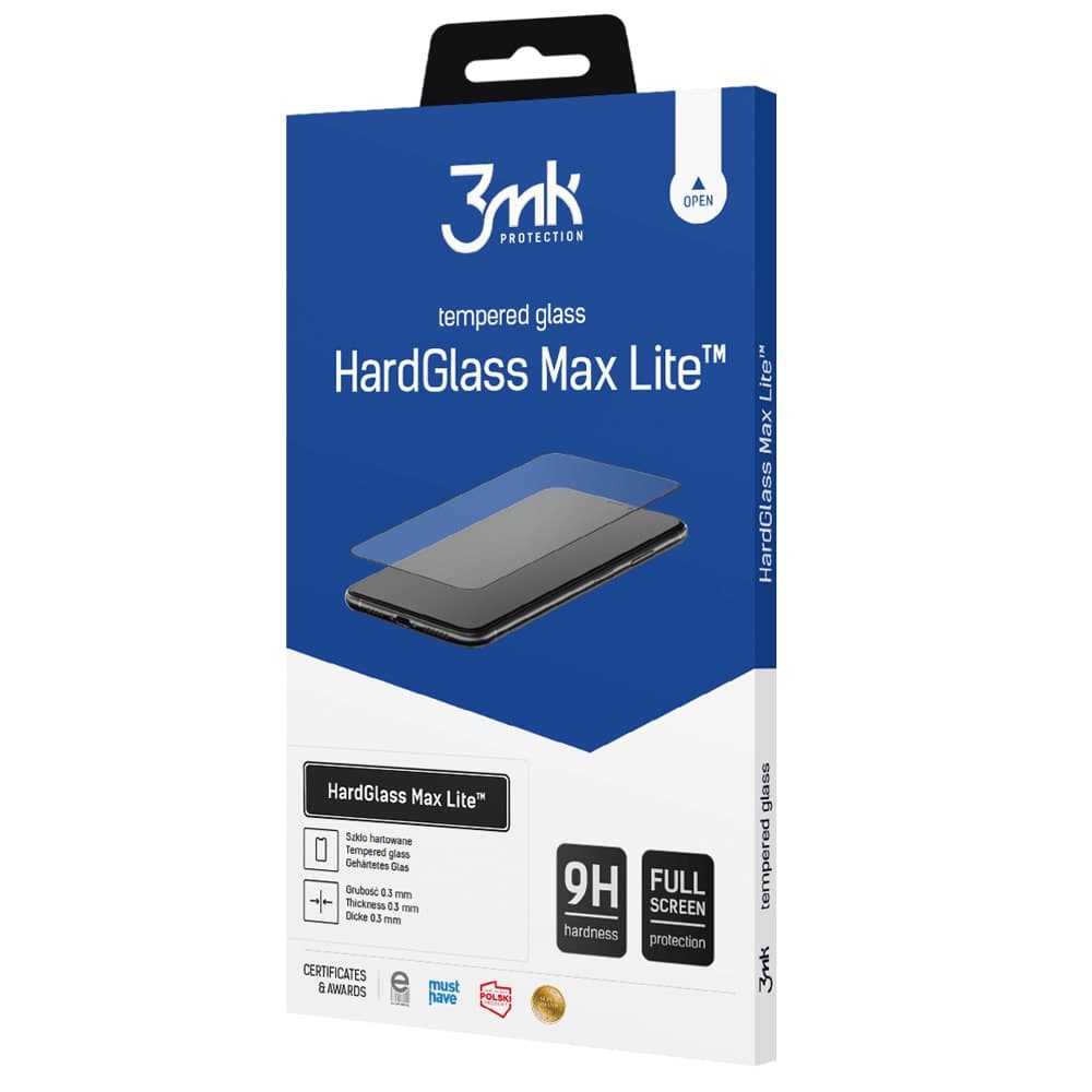 Протектор от закалено стъкло /Tempered Glass/ 3MK HardGlass Max Lite за Apple iPhone 15 Plus, 9H твърдост