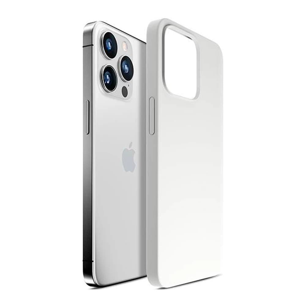 Калъф за Apple iPhone 14 Pro, силиконов, 3MK Hardy Case, бял