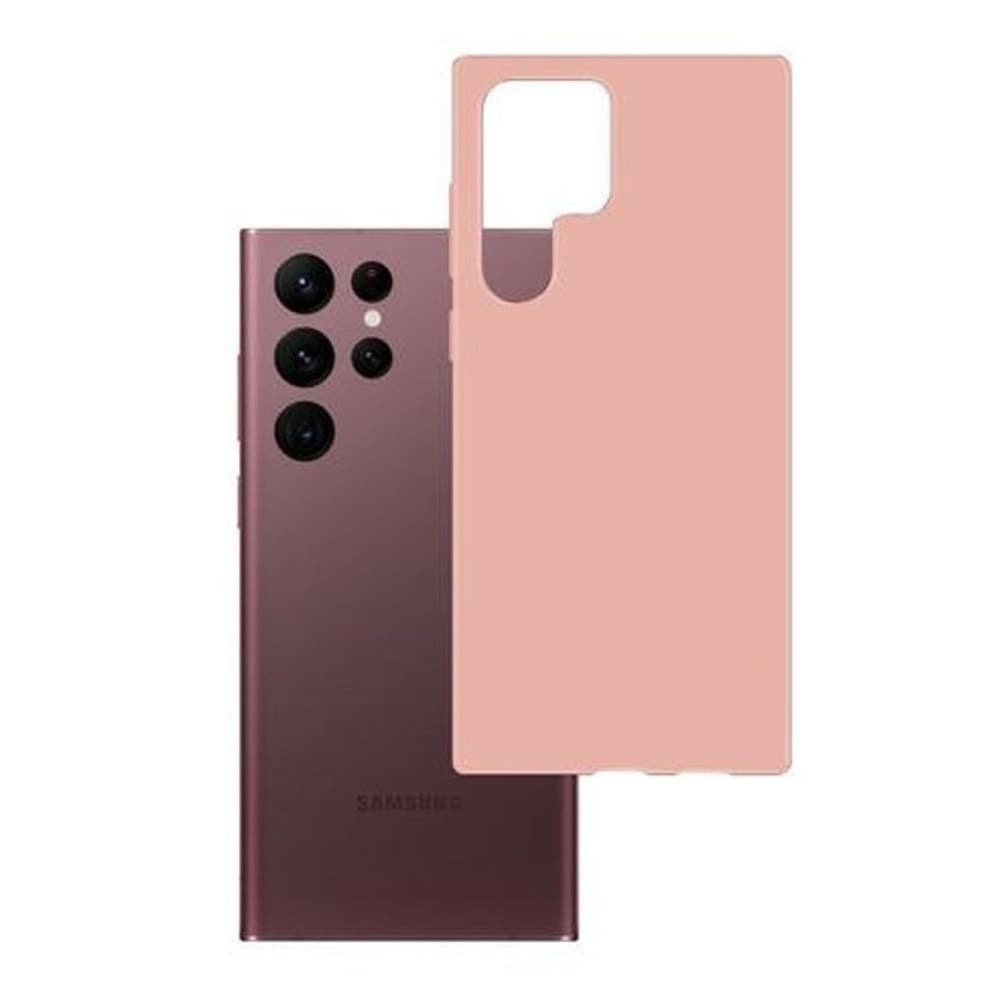 Калъф за Samsung Galaxy S23 Ultra, термополиуретанов, 3MK Matt Case, удароустойчив, розов