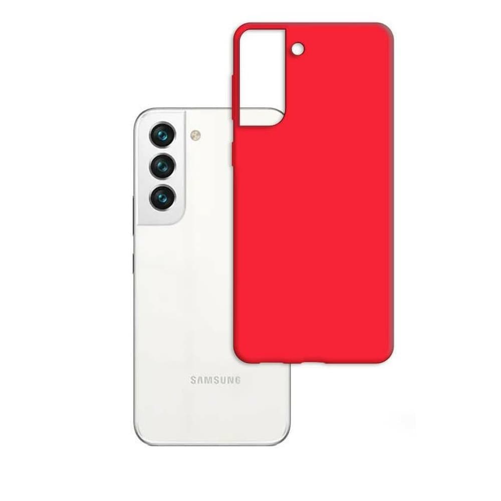 Калъф за Samsung Galaxy S23, термополиуретанов, 3MK Matt Case, удароустойчив, червен