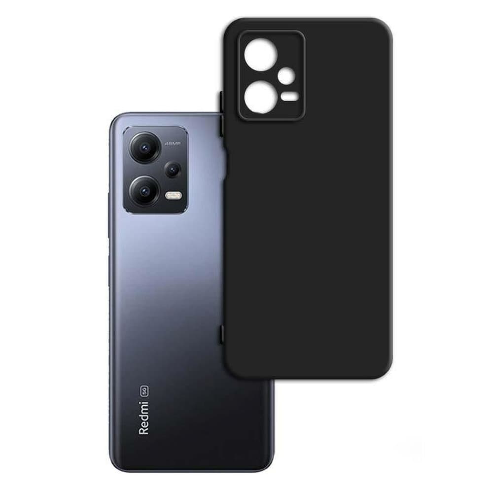 Калъф за Xiaomi Redmi Note 12, термополиуретанов, 3MK Matt Case, удароустойчив, черен
