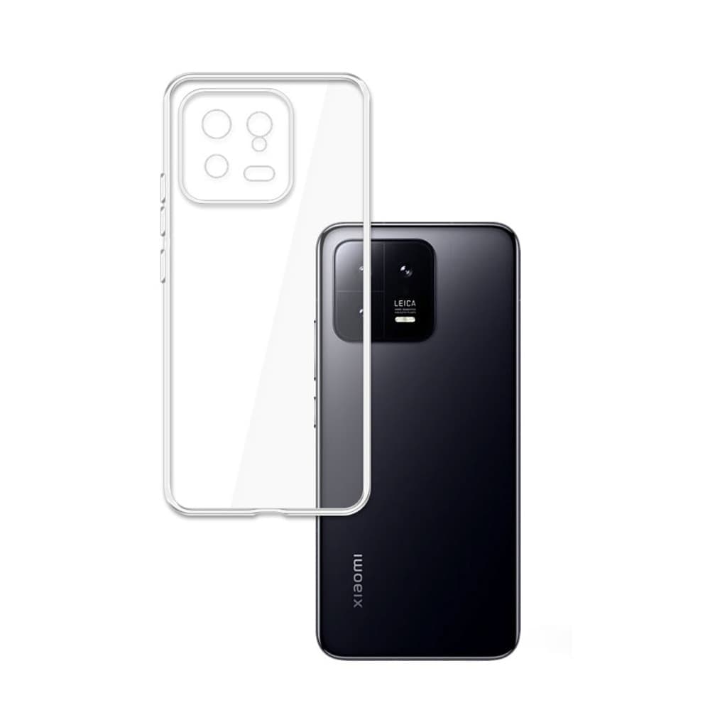 Калъф за Xiaomi 13, термополиуретанов, 3MK Clear Case, удароустойчив, прозрачен