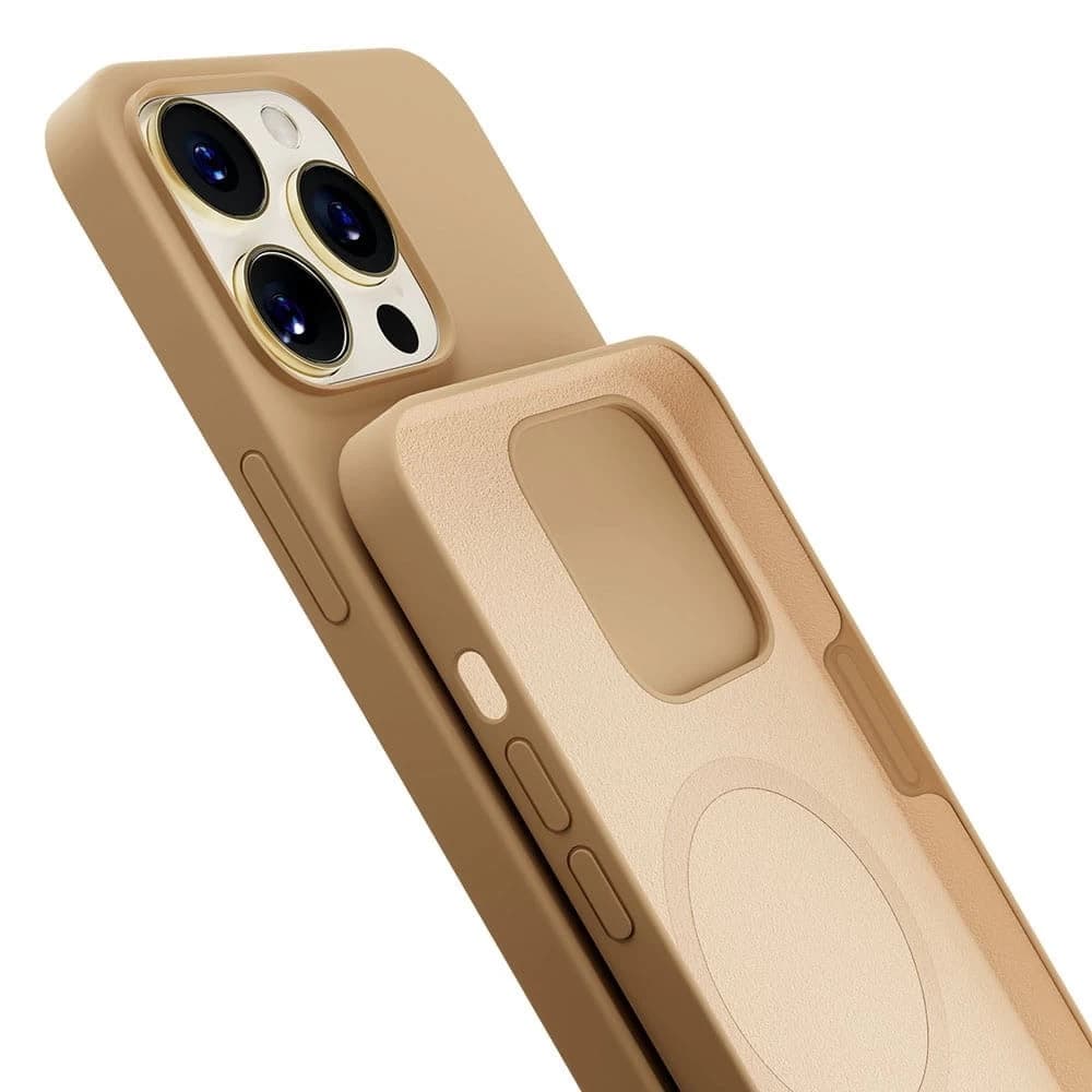 Калъф за Apple iPhone 15 Pro Max, силиконов, 3MK Hardy Case, златист