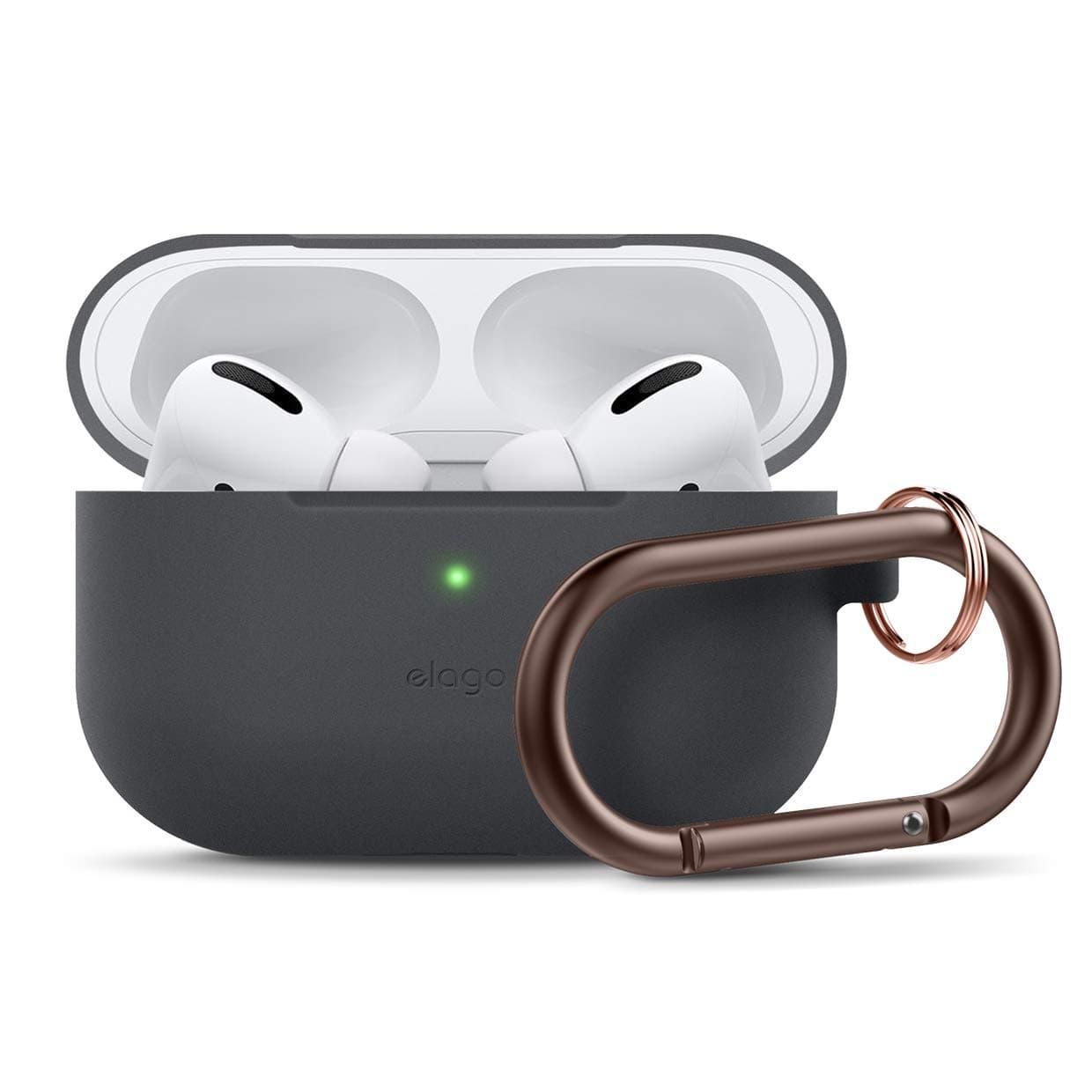 Защитен калъф Elago Slim Hang Silicone Case за Apple Airpods Pro, сив