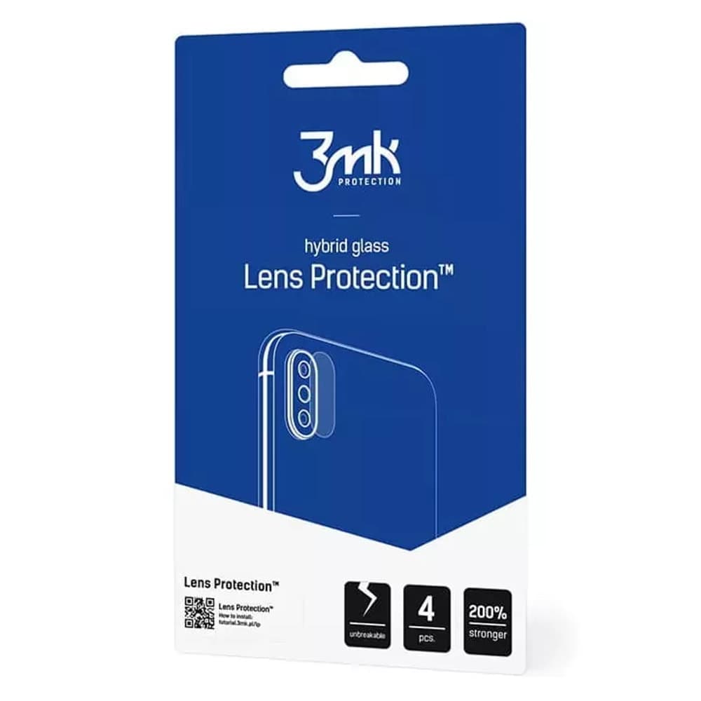 Протектор от закалено стъкло /Tempered Glass/ за задна камера, 3MK Lens Protection, за Samsung Galaxy S24+, 4бр. в опаковка