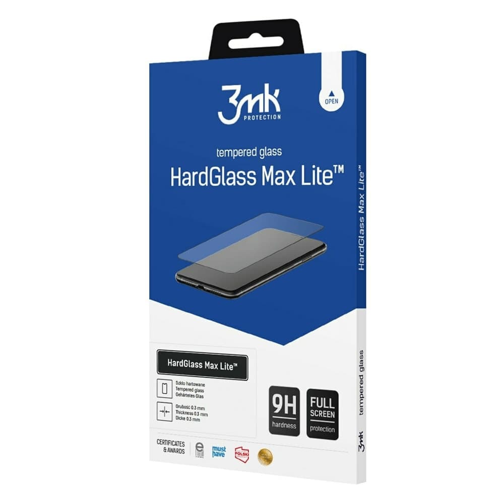 Протектор от закалено стъкло /Tempered Glass/ 3MK HardGlass Max Lite за Apple iPhone X, 9H твърдост