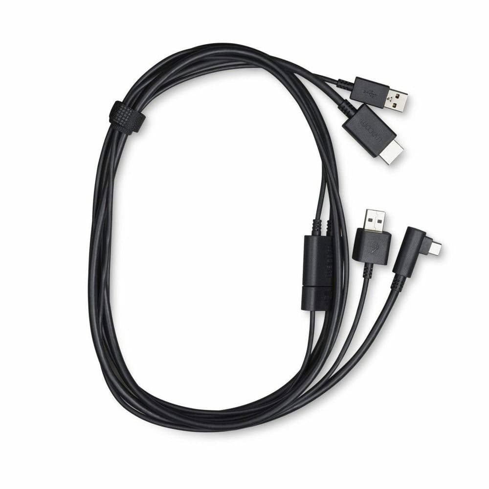 Кабел Wacom X-Shape ACK44506Z, HDMI(м), USB-A, заместител за Wacom One X-Shape Cable, черен