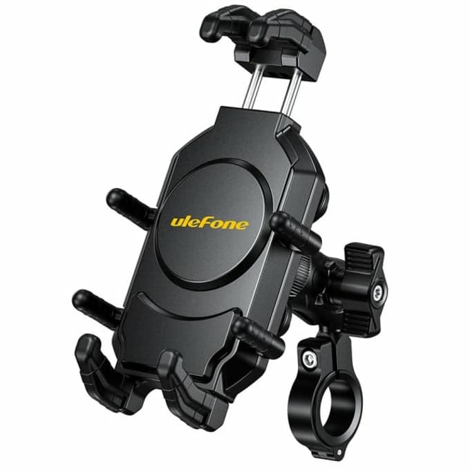 Стойка за телефон Ulefone Armor Mount Pro, универсална, за колело, за телефони с ширина от 5.4" до 7.2", черна