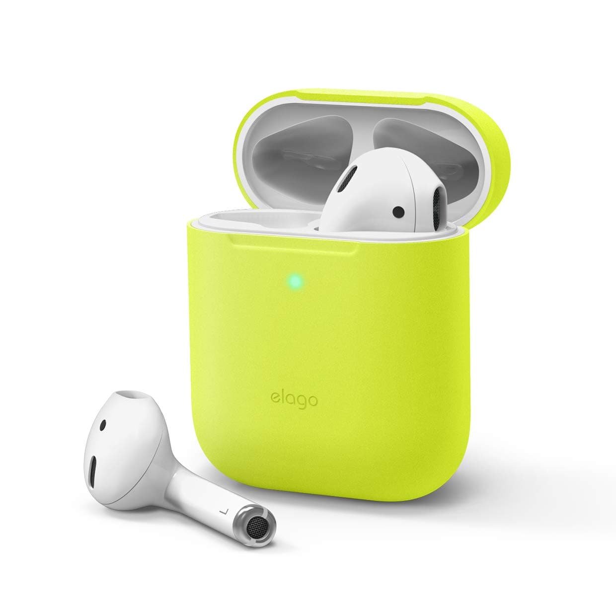 Защитен калъф Elago Skinny Silicone Case за Apple Airpods / Apple Airpods 2, жълт/фосфор