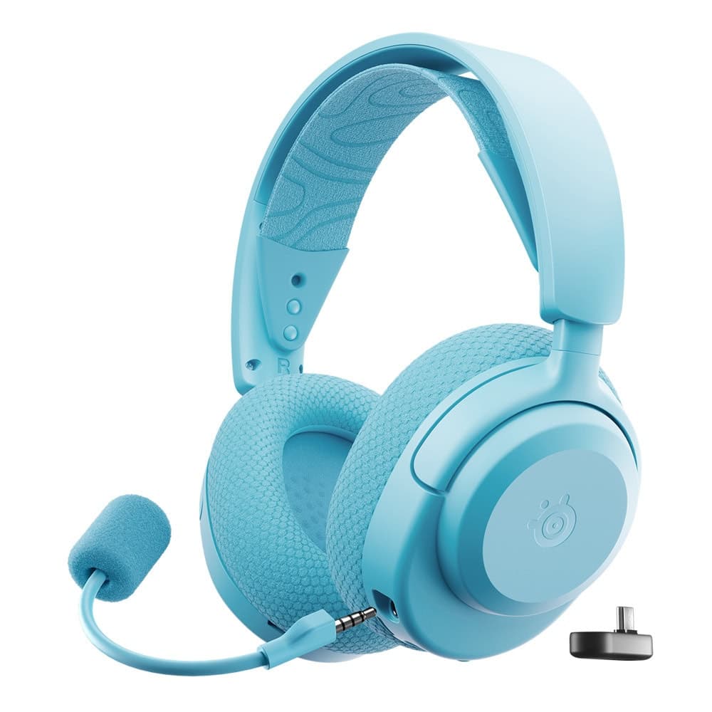Слушалки SteelSeries Arctis Nova 3P Wireless, безжични/жични, Bluetooth, USB, USB-C, микрофон, гейминг, Killer Audio, до 30 часа време на работа, сини