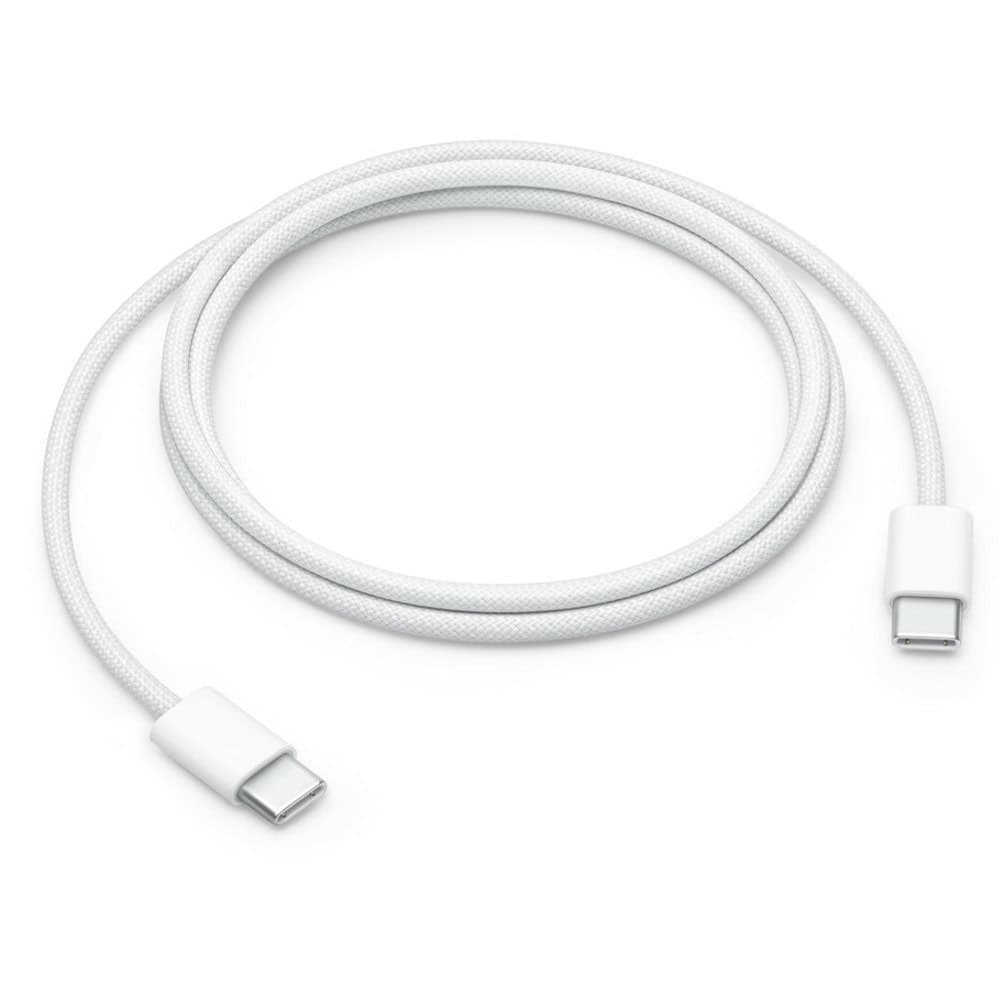 Кабел Apple MW493ZM/A, от USB C(м) към USB C(м), 1m, 60W, бял