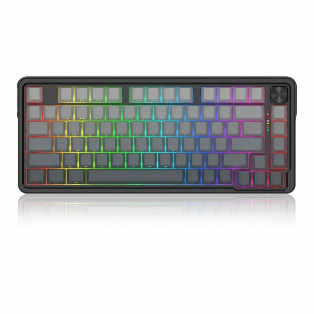 Клавиатура Redragon Ucal Pro, жична/безжична, механична, Mint Mambo суичове, гейминг, RGB подсветка, 6 мултимедийни бутона, черна, USB, Bluetooth