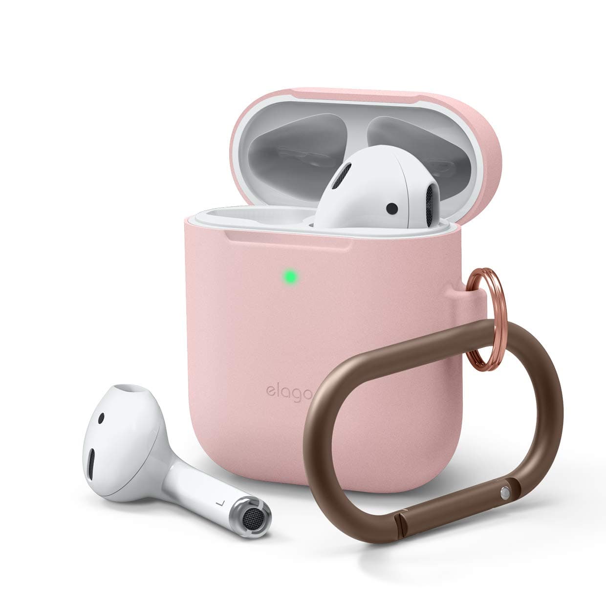 Защитен калъф Elago Skinny Silicone Hang Case за Apple Airpods / Apple Airpods 2, розов