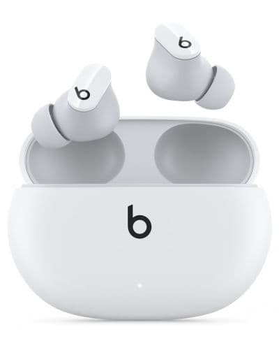 Уникални блутут слушалки с кейс за зареждане - Beats Studio Buds True Wireless Noise Cancelling TWS Earphones (бял)